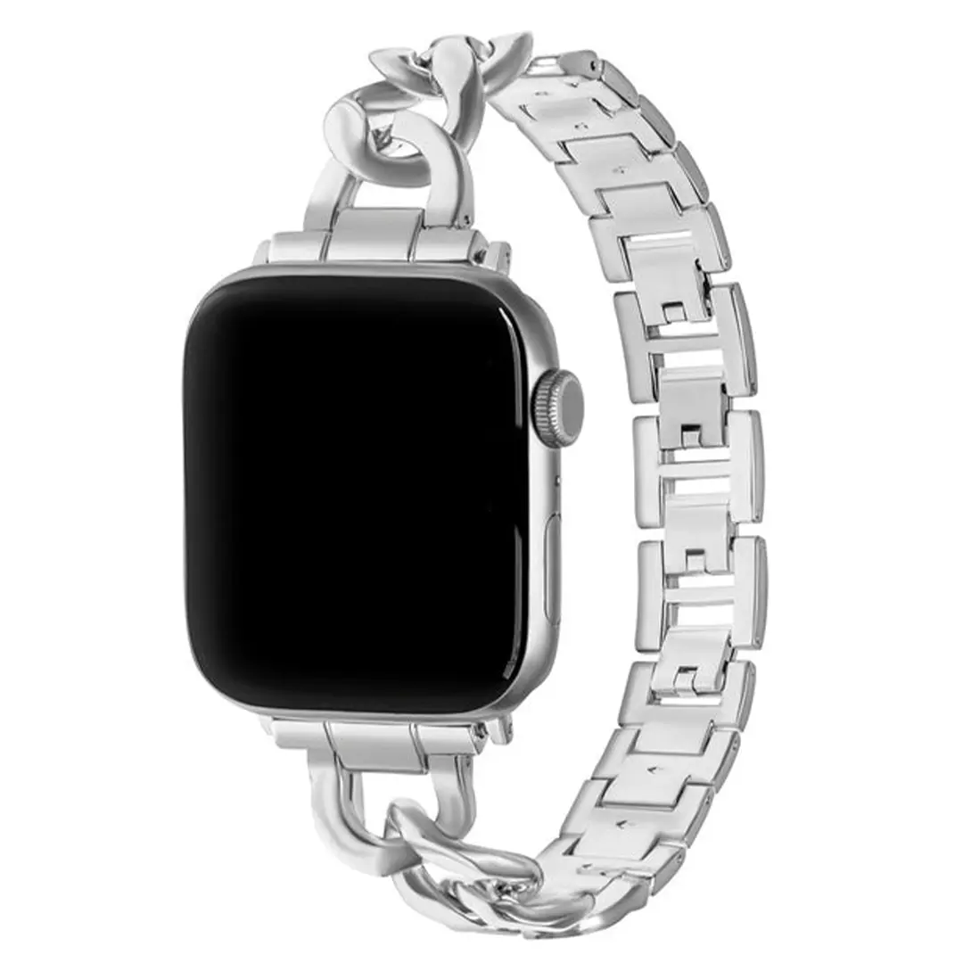 Apple Watch Metal Strap Women Luxury Silver -42-44-45-46-49mm